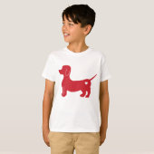 Dackel Dog Lover in Rot | Mama von Hunden | Welpe T-Shirt (Vorne ganz)