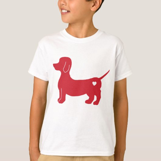 Dackel Dog Lover in Rot | Mama von Hunden | Welpe T-Shirt (Vorderseite)