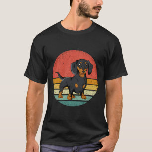 Dackel Dog Lover Vintag Retro Weiner Dog Geschenk T-Shirt
