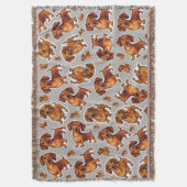 Dackel Dog Muster Fleece Blanket Decke (Vorderseite Vertikal)