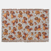 Dackel Dog Muster Fleece Blanket Decke (Vorderseite)