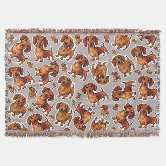 Dackel Dog Muster Fleece Blanket Decke (Vorderseite)