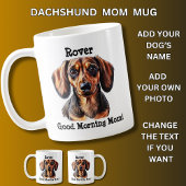 Dackel, Dog-Name hinzufügen, Foto ändern Kaffeetasse