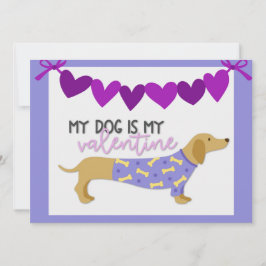 Dackel Dog Niedlich Funny Lila benutzerdefinierte Feiertagskarte