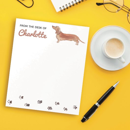 Dackel Dog Notepad Notizblock