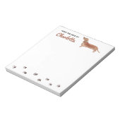 Dackel Dog Notepad Notizblock (Rotiert)