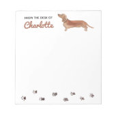 Dackel Dog Notepad Notizblock (Vorderseite)