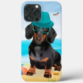 Dackel Dog on Beach Case-Mate iPhone Hülle (Rückseite)