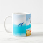 Dackel Dog on Beach Kaffeetasse (Links)
