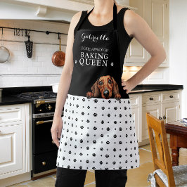 Dackel Dog Paw Drucken Schwarz-weiße, benutzerdefi Schürze