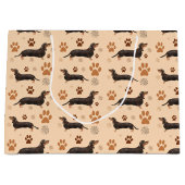 Dackel Dog Paws Geschenktasche Große Geschenktüte (Vorderseite)