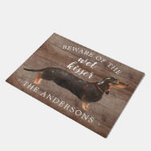 Dackel Dog Personalisiert Dog Mat Fußmatte (Schrägansicht)