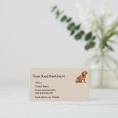 Dackel Dog Pet Animal Business Card Magnet Visitenkarte (Stehend Vorderseite)