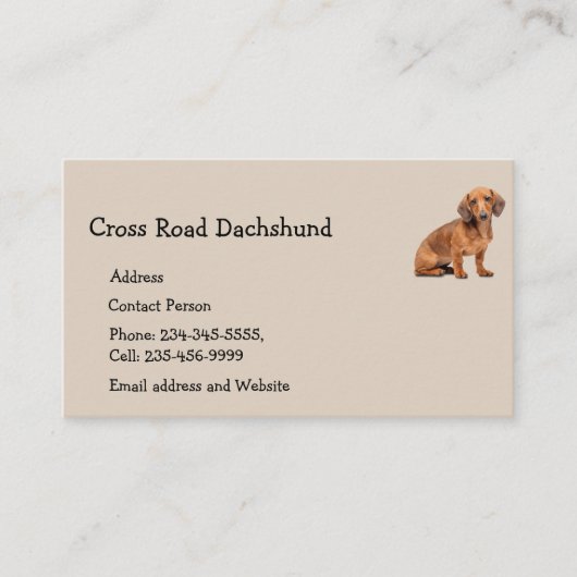Dackel Dog Pet Animal Business Card Magnet Visitenkarte (Vorderseite)