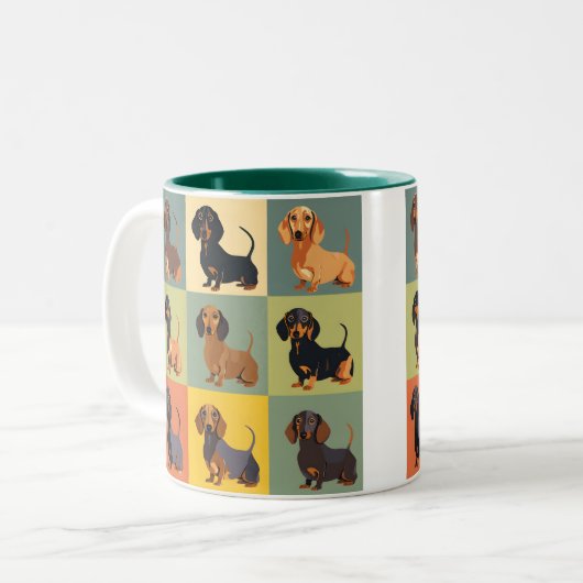 Dackel Dog Picture Tasse (Vorderseite Links)
