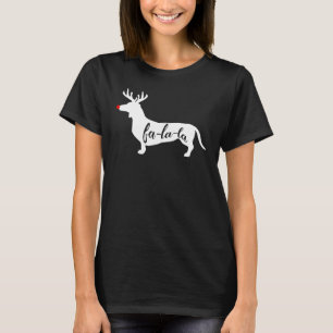 Dackel Dog Rentier Dackel Weihnachten T-Shirt