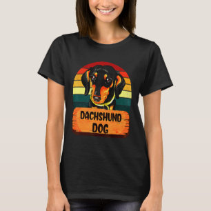 Dackel Dog Retro Farben T-Shirt