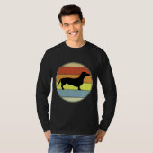 Dackel Dog Retro Vintag T-Shirt (Vorne ganz)