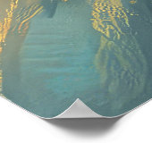 Dackel Dog Riding Motorrad Weihnachten Poster (Ecke)