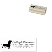 Dackel Dog Silhouette Benutzerdefinierte Rücksende Gummistempel (Stempel)