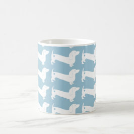 Dackel Dog Silhouette Muster Kaffeetasse