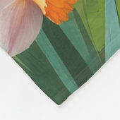 Dackel Dog Spring Blumen Malerei Fleecedecke (Ecke)