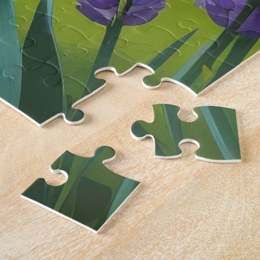 Dackel Dog Spring Blumen Malerei Puzzle (Seite)