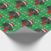 Dackel Dog Ugly Weihnachten Geschenkpapier (Ecke)