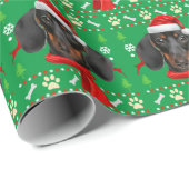 Dackel Dog Ugly Weihnachten Geschenkpapier (Rolleneckpunkt)
