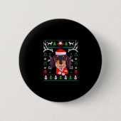 Dackel Dog Ugly Weihnachten Klassischer T - Shirt Button (Vorderseite)