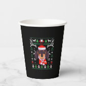 Dackel Dog Ugly Weihnachten Klassischer T - Shirt Pappbecher (Vorderseite)