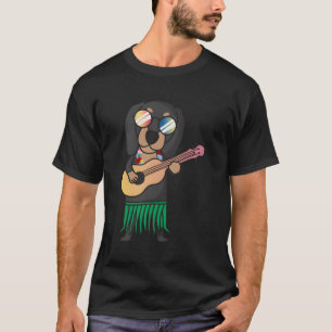 Dackel Dog Ukulele Luau Niedlich Funny Hawaii T-Shirt