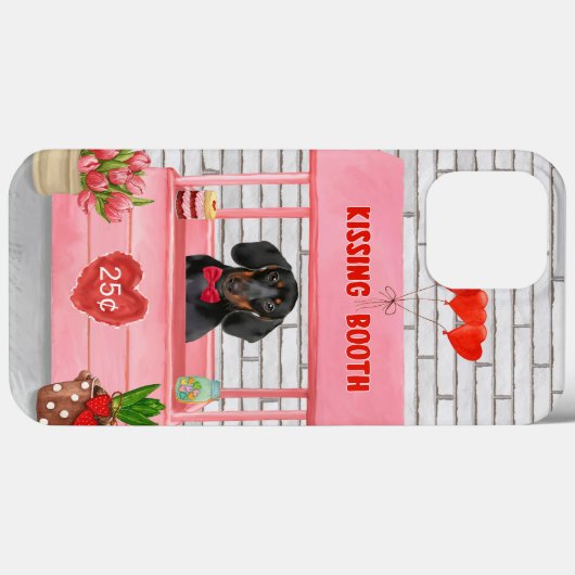 Dackel Dog Valentine's Day Kissing Booth Case-Mate iPhone Hülle (Rückseite (Horizontal))