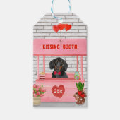 Dackel Dog Valentine's Day Kissing Booth Geschenkanhänger (Vorderseite)