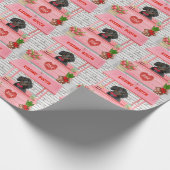 Dackel Dog Valentine's Day Kissing Booth Geschenkpapier (Ecke)