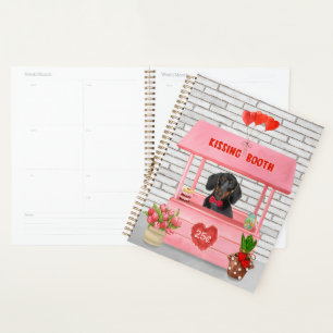 Dackel Dog Valentine's Day Kissing Booth Planer