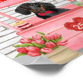 Dackel Dog Valentine's Day Kissing Booth Poster (Ecke)