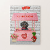 Dackel Dog Valentine's Day Kissing Booth Puzzle (Vertikal)