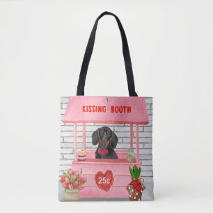 Dackel Dog Valentine's Day Kissing Booth Tasche