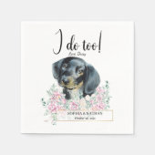 Dackel Dog Wedding Cocktail Napkins Serviette (Vorderseite)