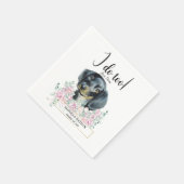 Dackel Dog Wedding Cocktail Napkins Serviette (Ecke)