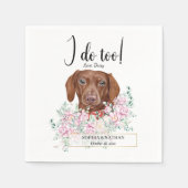 Dackel Dog Wedding Cocktail Napkins Serviette (Vorderseite)