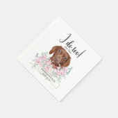 Dackel Dog Wedding Cocktail Napkins Serviette (Ecke)