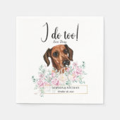 Dackel Dog Wedding Cocktail Napkins Serviette (Vorderseite)