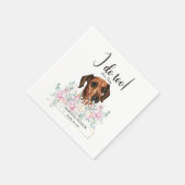 Dackel Dog Wedding Cocktail Napkins Serviette (Ecke)