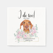 Dackel Dog Wedding Cocktail Napkins Serviette (Vorderseite)