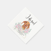 Dackel Dog Wedding Cocktail Napkins Serviette (Ecke)