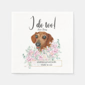 Dackel Dog Wedding Cocktail Napkins Serviette (Vorderseite)
