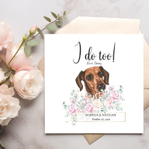 Dackel Dog Wedding Cocktail Napkins Serviette