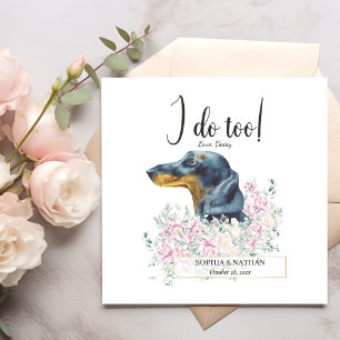 Dackel Dog Wedding Cocktail Napkins Serviette